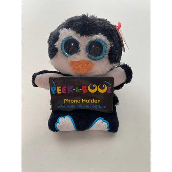 New TY Peek-A-Boos Penni The Pengium Phone Holder - Picture 1 of 5